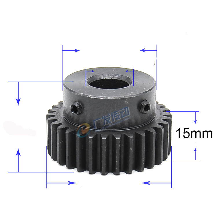 1.5 M spur gear convex type 15mm