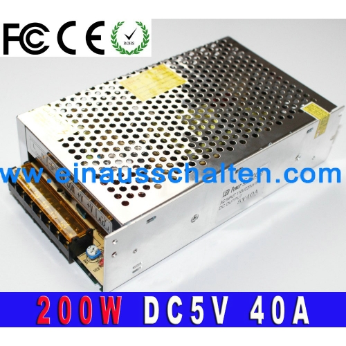 DC5V Switch Power Supply transformer 110 220V AC to dc LED display Controller 200W 40 A led driver for Led Strip Billboard