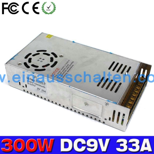 Single Ausgang Schaltnetzteil DC 9V 33A 300W Treiber Transformatoren 110V 220V AC SMPS für CNC-Maschine DIY CCTV zu DC9V LED