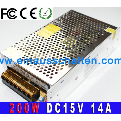 Factory Supplier DC15V 14A 200W Switching Power Supply Transformers 110V 220V AC For LED Strip Display Electrical Equipment