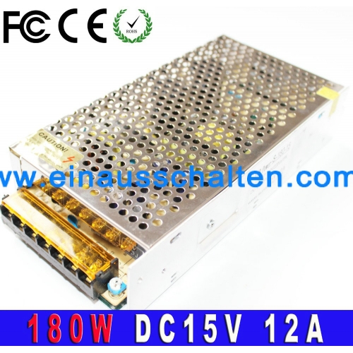 High Quality DC15V 12A 180W Switch Switching Power Supply For CCTV Camera Transformer 220v 110v AC To Fonte 15v