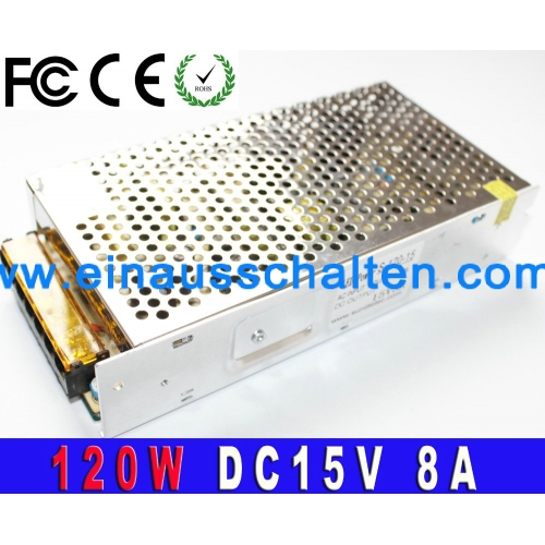 DC15V 8A 120w Schaltschaltnetzteil -Treiber für LED-Streifenlichter CNC CCTV Transformator 220V 110VA CTO DC Schriftart E 15V