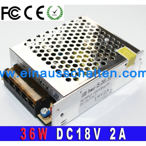 36W 2A 18V Power Supply Transformer AC 100-240 V Input DC18V Single Output for led strip light CNC Pirter