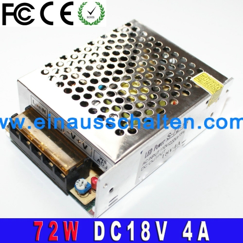 DC18V 4A 72W Schaltnetzteil -Adapter Transformator 100-240V AC-DC-18V SMPS für LED-Streifen CNC 3D-Drucker anzeigen