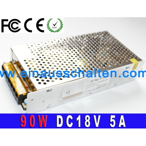 90W 5A DC18V Schalt Schalter-Spg.Versorgungsteil Fahrer-Transformator 110V-220V AC zur DC-USV für LED-Streifen-Anzeigen-Licht CNC CCTV