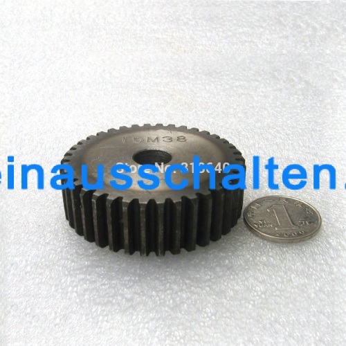 Spur Gear pinion 38T Mod 1.5 M=1.5 Width 18mm Bore 12mm Right Teeth 45# steel positive gear CNC gear rack transmission motor