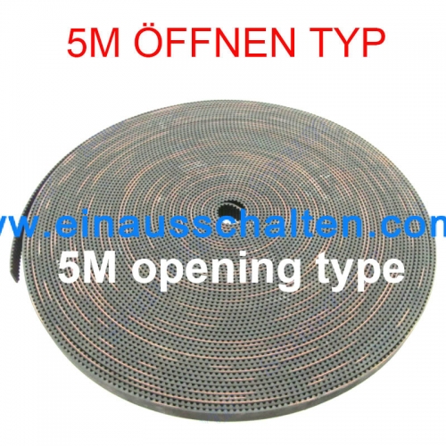 Zahnriemen HTD 5M Länge 1000mm Öffnung-Typ für Zahnscheibe-5M 5mm Teilung Gummi Synchronriemen CNC/3D Drucker-Synchrongetriebe