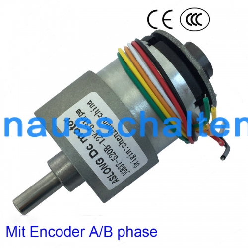 DC12V-Getriebemotor mit Encoder A / B-Phase Getriebemotor Encoder drehzahl mit Encoderausgang kleines Rauschen 12V 111rpm