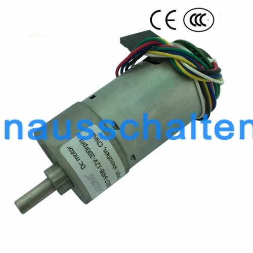 DC Gear Elektromotor 6-12V, Hochdrehmoment Elektromotor, Encoder Code Disc Getriebemotor