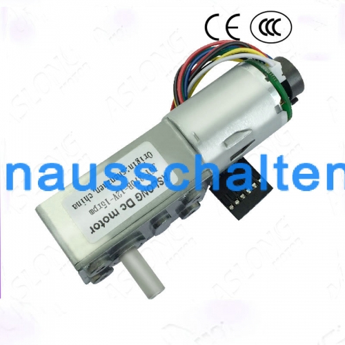 12v DC Motor with Encoder Disk High Torque Low Speed Gear box Worm Gear Motor with Reductor