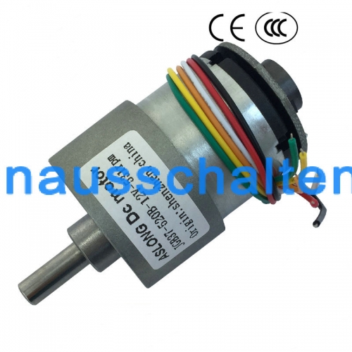 Mit Encoder Getriebemotor DC-Getriebemotor Encoder Geschwindigkeit, mit Encoder A / B-Phasen-Ausgang kleine Geräusche 12V 111rpm oder andere