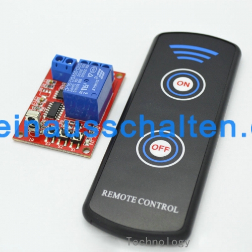 1 way IR Remote Control Learning Switch 12V DC + 2-key Transmitter For Home Auto Light Garage Door