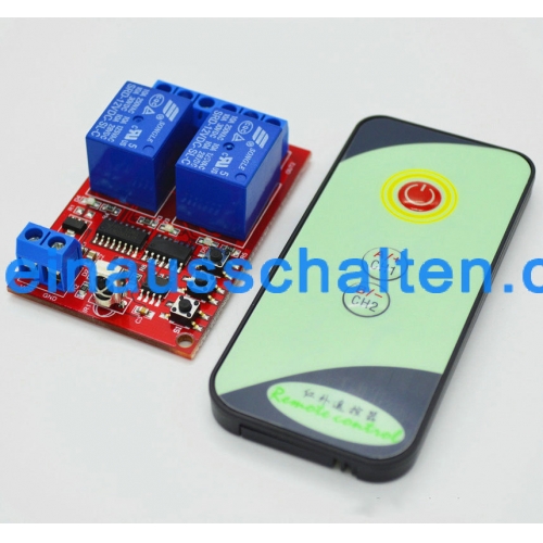 24V 2 channel learning infrared module / 3 button infrared remote control + 2 way remote control switch / remote control switch