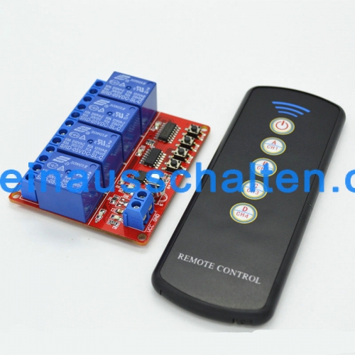 12V 4CH Channel IR Infrared Wireless Remote Control Learning Relay Module 8M 