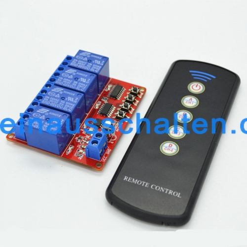 DC 12V 4 CH channel IR Wireless Remote Control Switch for Light Door 5 key remote control 4CH learning module