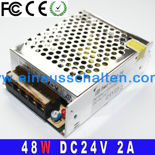 48W 2A 24 V Single Output Switchig Power Supply DC24V Driver transformer 100-240V Fonte 24V For Led Light CNC CCTV