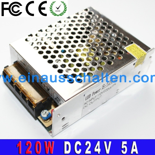 led Power Supplies 5A 120W DC24V Transformer 100-240V AC-DC 24V SMPS For Led Strips Light CNC CCTV