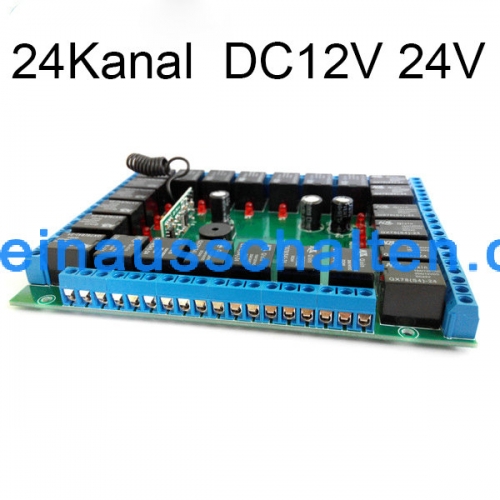 DC 12V / 24V-24 Kanäle-Funk-Empfänger Schaltknopf 24 mit 500m Fernbedienung Funkschalter industrie hochleistung