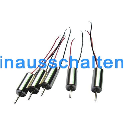 0.8MM 3.5V 39000rpm High speed seedless motor 6 * 12MM hollow shell motor micro model aircraft motor shaft diameter