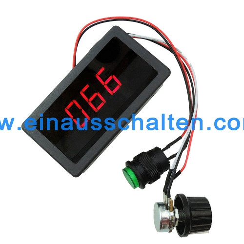 Adjustable DC 6V-30V 12V 24V MAX 8A 16kHz Motor PWM Speed Controller W/ Digtal Display Dc motor Control CV governor Switch