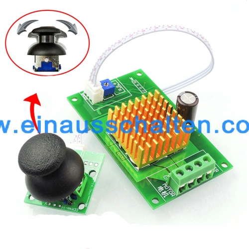 DC 12 ~ 30V 3A Motorrichtung und Geschwindigkeitsregler / Rocker PWM Geschwindigkeitssteuerung Überstromschutz Begrenzung reversible Wippe