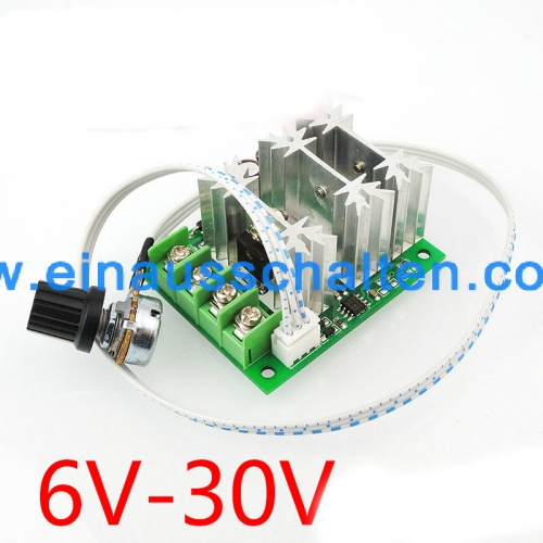 DC-Motor Drehzahlregler Pumpe Gleichstrommotor 6V12V24V30V PWM Schalter stufenlos Verpolungsschutz 3 mos Rohr Große Kühlfläche