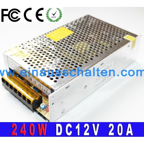 240W 20A 12V Kleinvolumen Einzelausgang Schaltnetzteil Transformatoren AC110V 220V TO DC SMPS Für Motor LED-Streifenmodule Licht