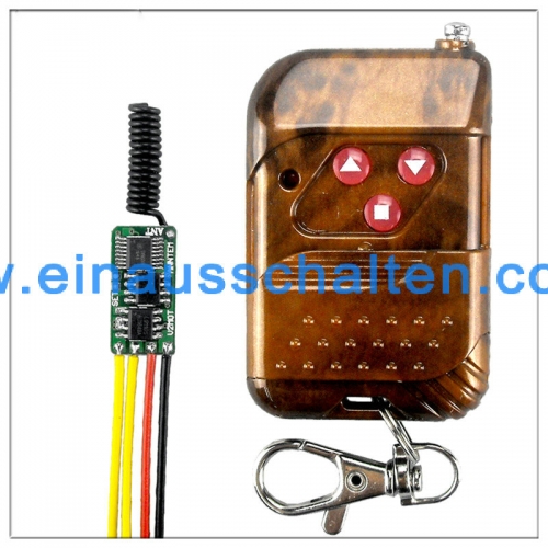 RF 433mhz Fernbedienung + Empfänger DC3V bis 12v Fernbedienung Schalter Motor Coil Elektromagnet Vorwärts und Rückwärts Funk Mini Schalter