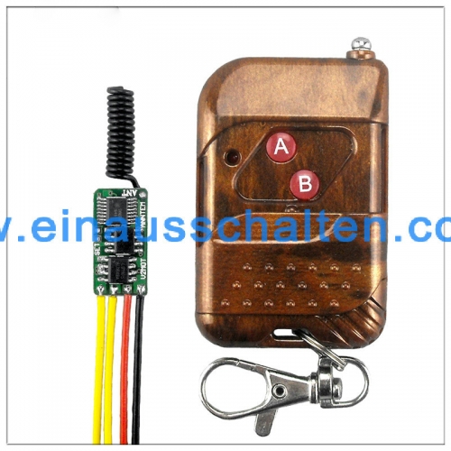 RF 433mhz Mini Motorsteuerung über Funk mit Fernbedienung Schalter DC3v bis 12v Motor Coil Vorwärts und Rückwärts Controller Transmitter + Empfänger