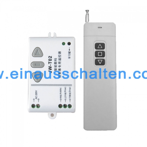 AC220V Motor Fernbedienung Vorwärts Rückwärtsschalter RF RC Wireless 2Kanäle Schalter für Up Down Stop Motor Hochreichweite Sender Funk System