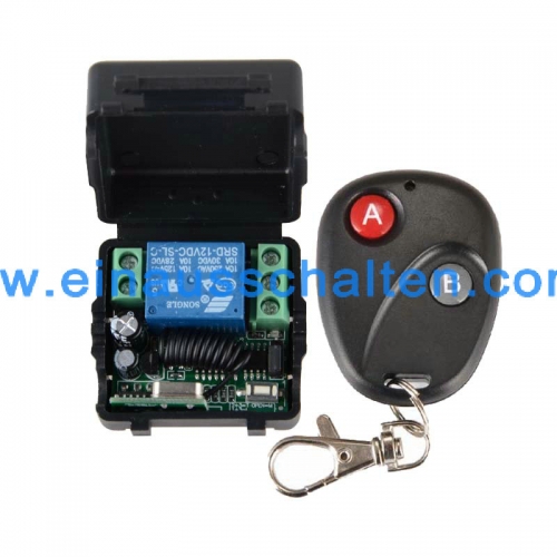 DC 12v 10A 1CH wireless RF Remote Control Switch Transmitter+ Receiver For Access/door Control System