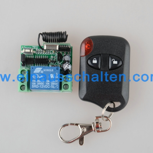 DC 12v 10A Relais 1Kanal Wireless RF Fernbedienung Schalter Transmitter Empfänger 315MHZ / 433MHZ Smart Home Relaisschalter Fernschalter mini