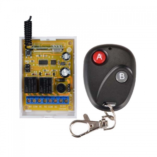 DC 12V DC 24V 10A 2CH RF Wireless Remote Control Switch System Transmitter + 1 X Receiver Learning code 315/433MHZ