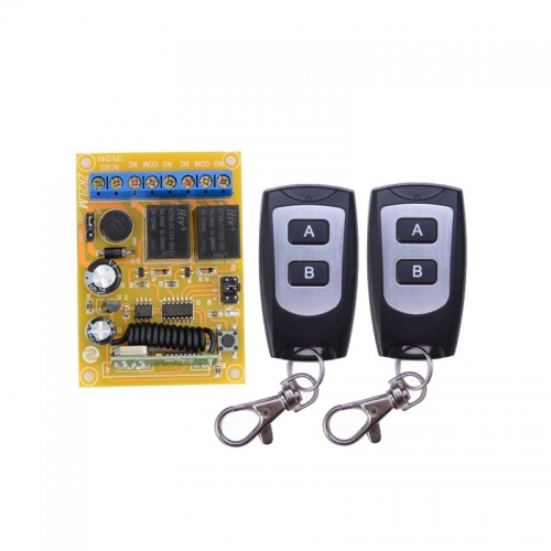 DC12V 24V Wireless Switch 2CH Remote Control Switches 10A Relay Receiver With 2PCS Transmitter