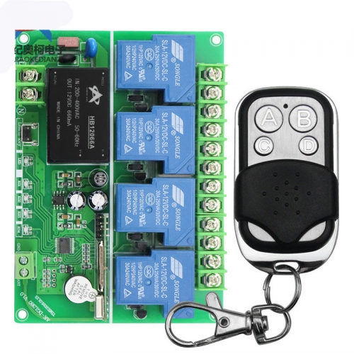 Learnable Remote control switch AC 220-380V wide voltage 4 channels + small metal pump 4 remote control pump control lamps