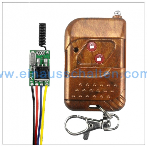 12v Infrarot-Fernbedienung Holz Fernbedienung Mikroschalter DC6V bis 36V-Modul Empfänger Transmitter Tür Schloss LED Licht