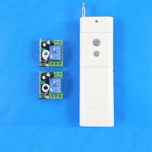 2 channel 2 receiver + transmitter DC12V remote switch set relay output remote control garage door model building 500m