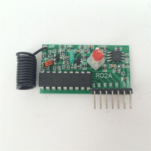 Pin Type Radio receiver module PT2272 Four channels Super regenerative fixed-code receiver Momentary