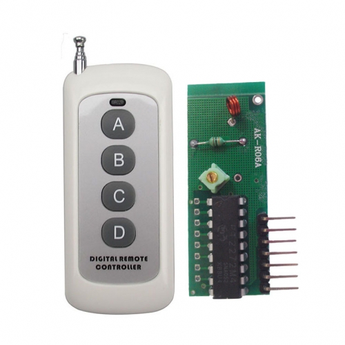 RF wireless transmitter&receiver,super regenerative decoding receiver module+1000M wireless remote control