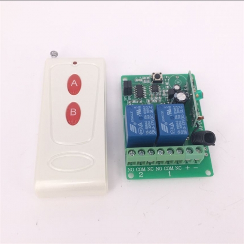 DC12V 24V 2 Channel Wireless Switch with Remote Control Set 10A Range 200M Remote Control Light Switch Motor Pump