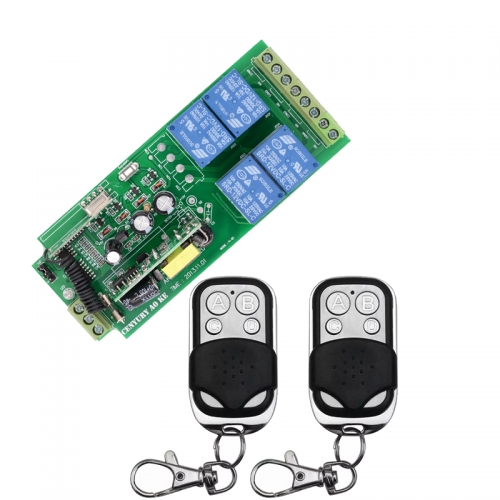 85v ~ 250V 110V 220V 230V 4Kanäle RF Funk drahtloser Fernsteuerungsrelais-Schalter-Empfänger-Sicherheitssystem-Garage-Türen Fernbedienung