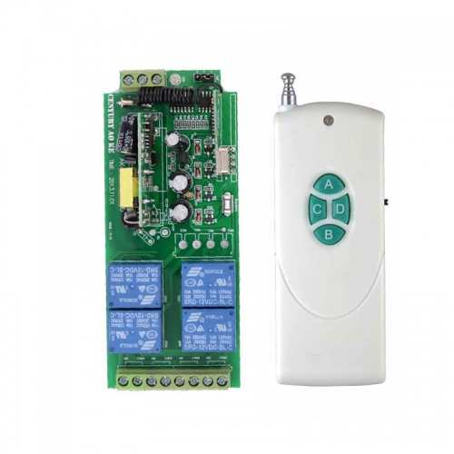 AC85v~250V 110V 230V 4CH Wireless Remote Control Switches 220V Relay Output Radio RF Transmitter And Receiver