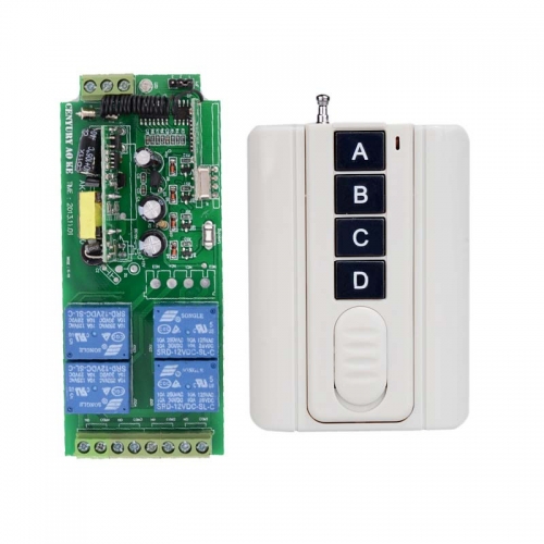 Smart Home AC 110V 220V 250V 4CH 10A Wireless Remote Control Switch Wireless Receiver Transmitter