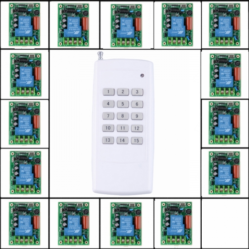 220V 15CH 30A Relay RF Wireless Light Switch Wireless Remote Control Switch Transmitter/ Radio Receive Controller supplier farm