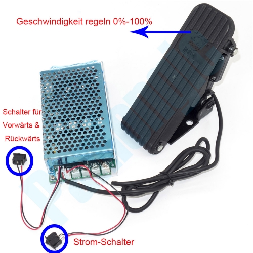 10-50V / 5000W / 100a Fußplatte DC Drehzahlregler PWM Motorgeschwindigkeitsregler Softstarter Motorsteuerungen Steuerung 12V / 24V