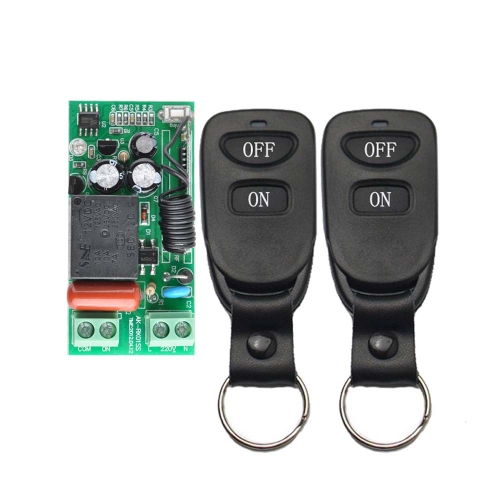 Wireless Remote Control Light Switch 10A Relay Output Radio 220V 1 Channel Receiver Module + 50-100M ON OFF Symbol Transmitter