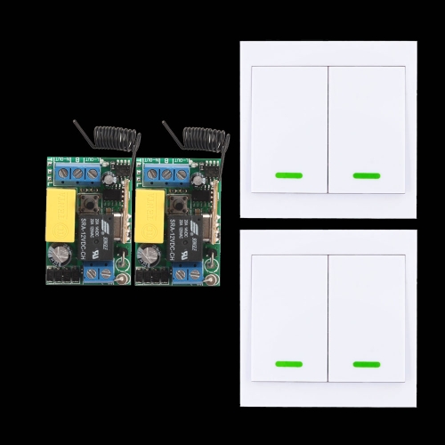 315 / 433Mhz 220VAC Deckenlampe Licht LED Birne Drahtlose Fernbedienung Schalter Wand Panel Transmitter Eingang Ausgang 10A HF-Empfänger