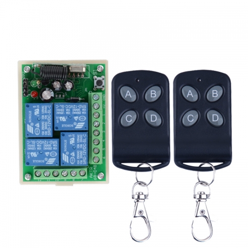 High Sensitivity For DC 12V 4CH Small Channel Wireless Remote Control Controller Radio Switch 315mhz 200m Transmitter Receiver