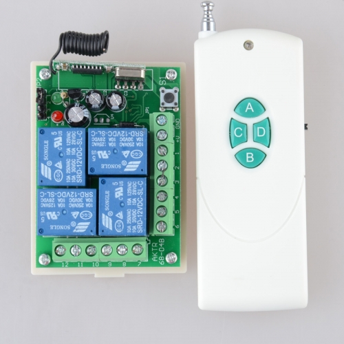 DC12V 4CH RF drahtloses Fernsteuerungssystem intelligenter Hauptschalter-Übermittler Empfänger mit Lernfunktion