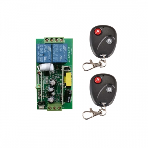 AC 220V intelligenter Lerncode zwei Kanal Fernbedienungsschalter +2 * 2 Taste Fernsteuerungs lampen steuer pult Licht Motor Tür
